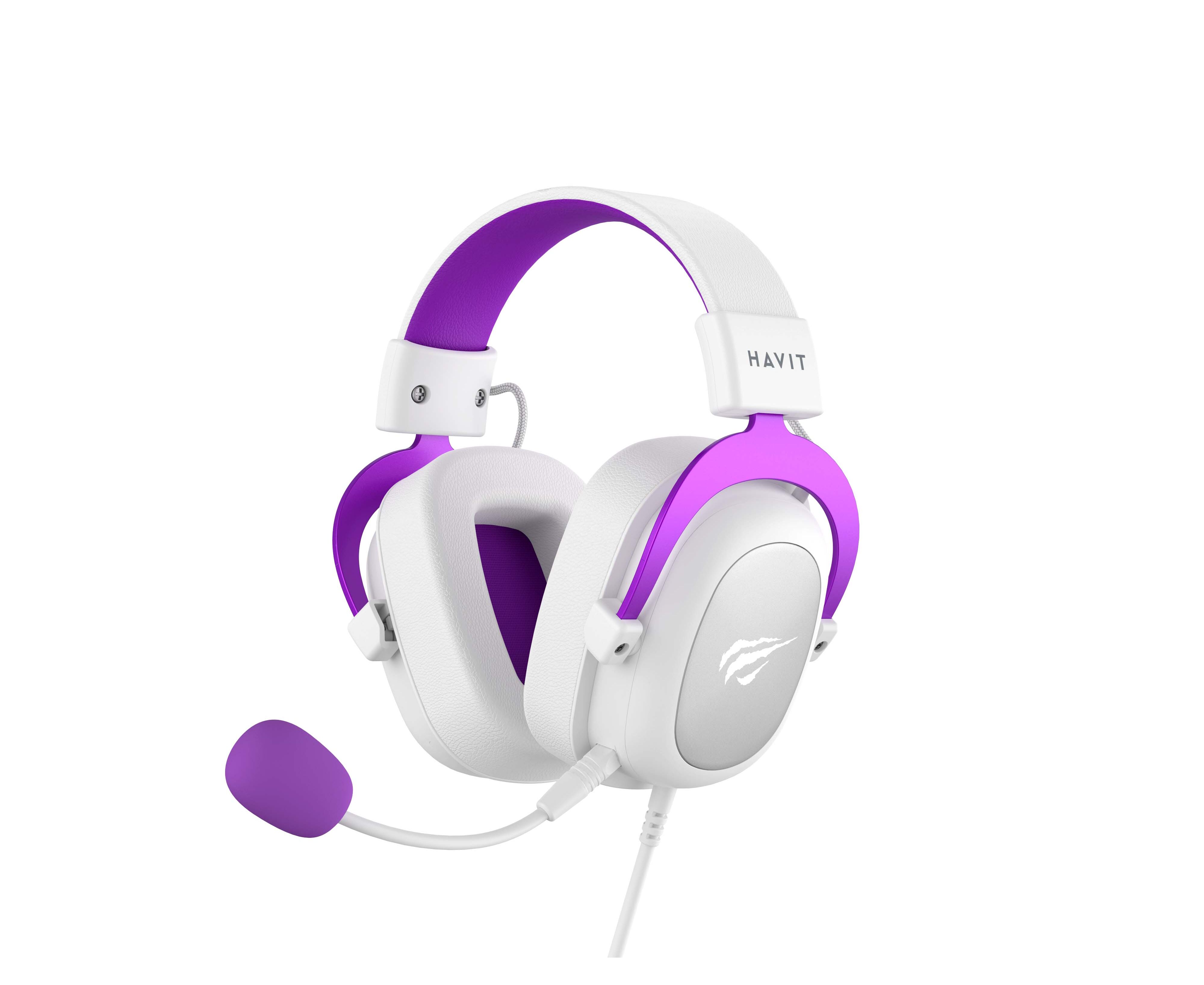 Проводные игровые наушники Havit H2002dwp с микрофоном, белый; пурпурный