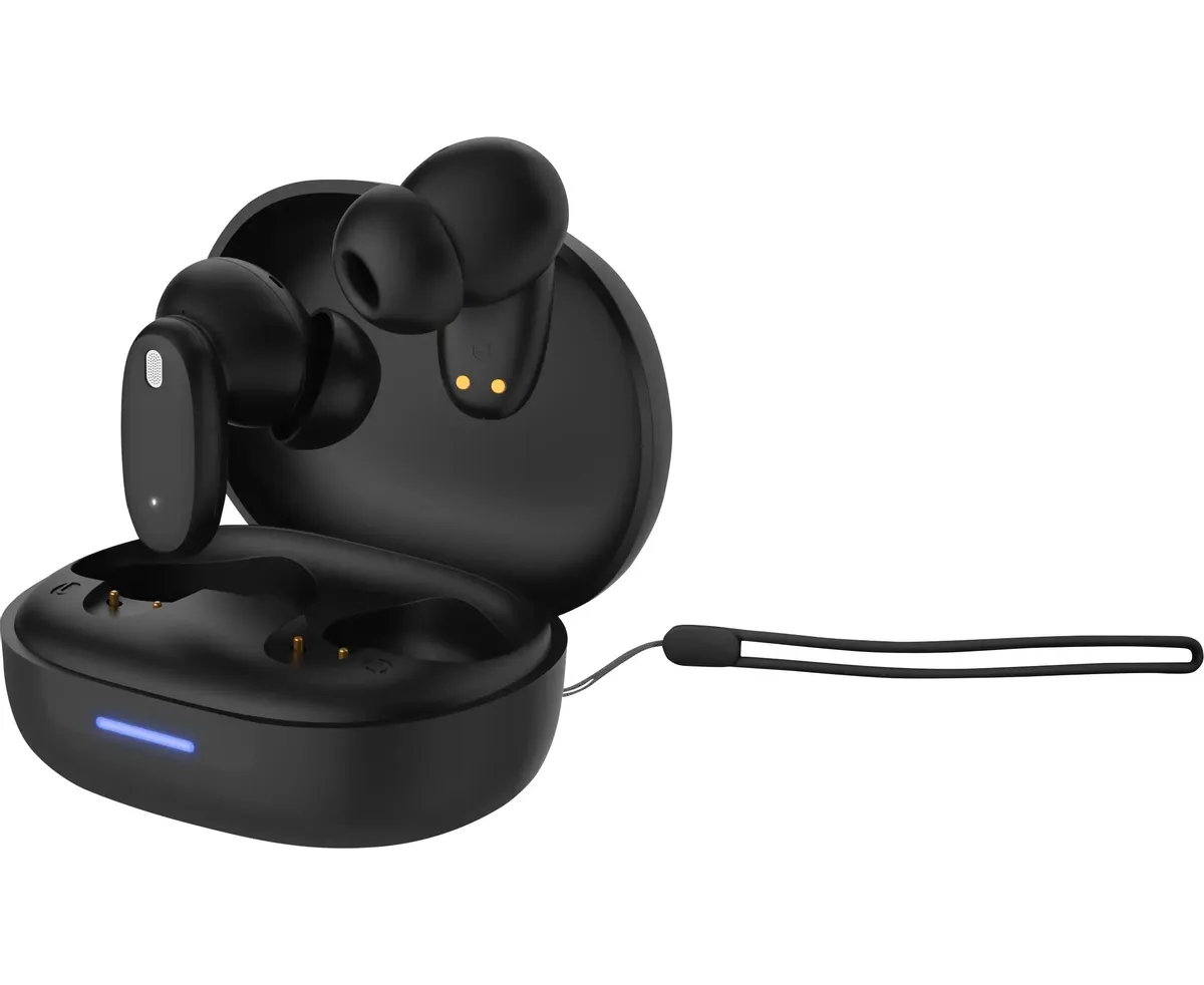 Беспроводная гарнитура DEFENDER Twins 985 (Близнецы) черный, TWS, Bluetooth, ANC, 63985
