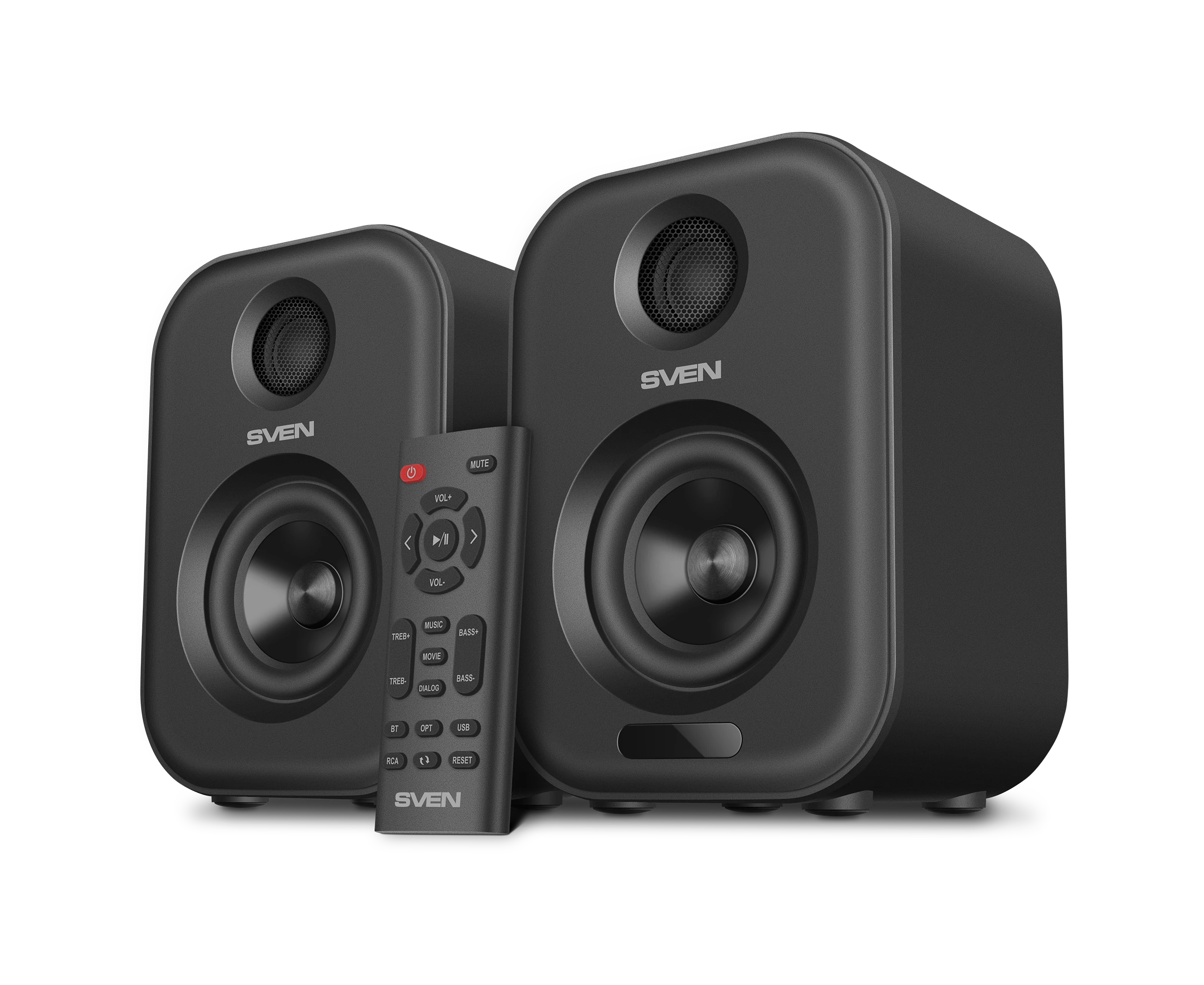 Акустическая система 2.0 SVEN MC-5, серый (50 Вт, Bluetooth, RCA, OPT, USB, micro SD, пульт)