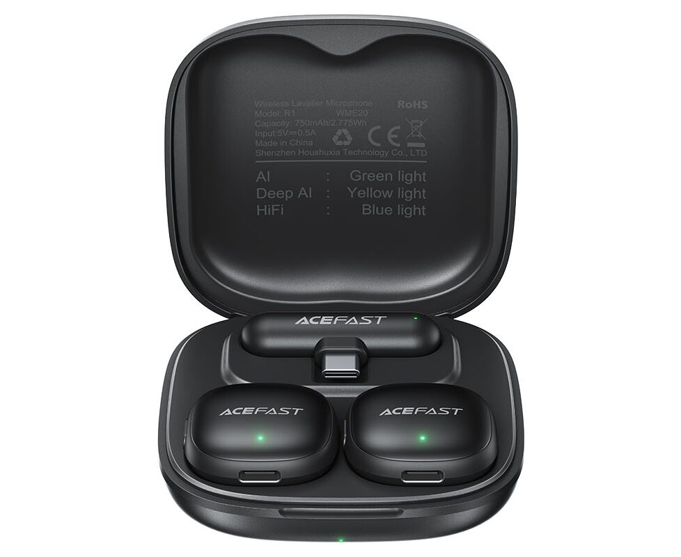 Микрофон ACEFAST R1 wireless lavalier microphones, Black
