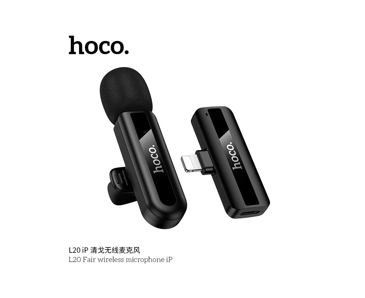 Микрофон HOCO L20 Fair wireless microphone Type-C (черный)