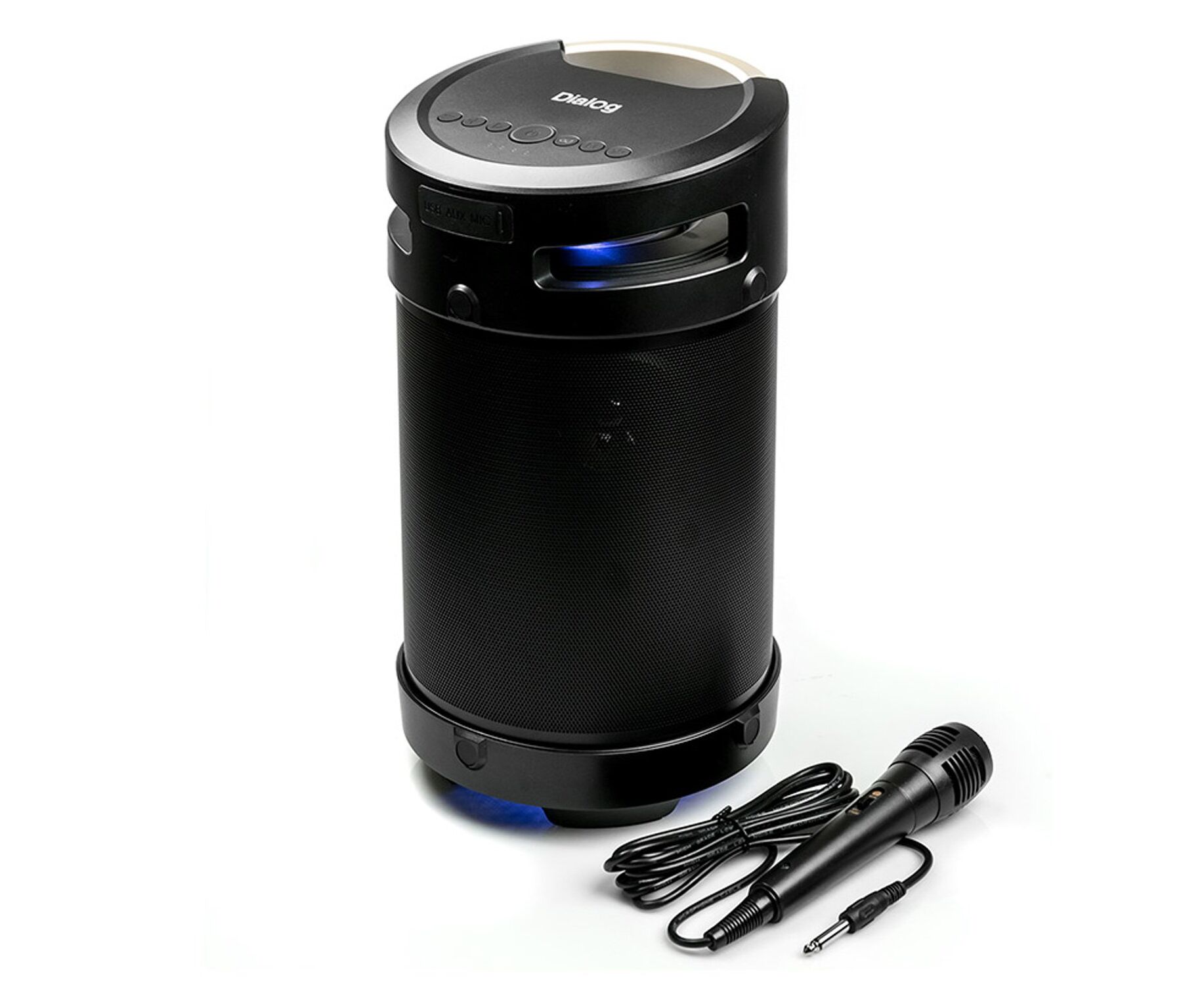 Портативная акустика напольная Dialog Progressive AP-1030, микрофон (black) (128853)