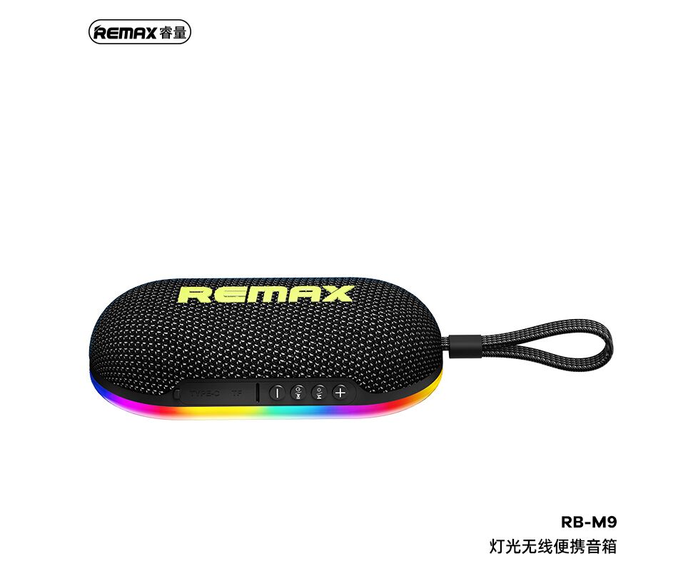 Портативная акустика REMAX Portable Wireless Speaker with Lights 7 W RB-M9 (черный)