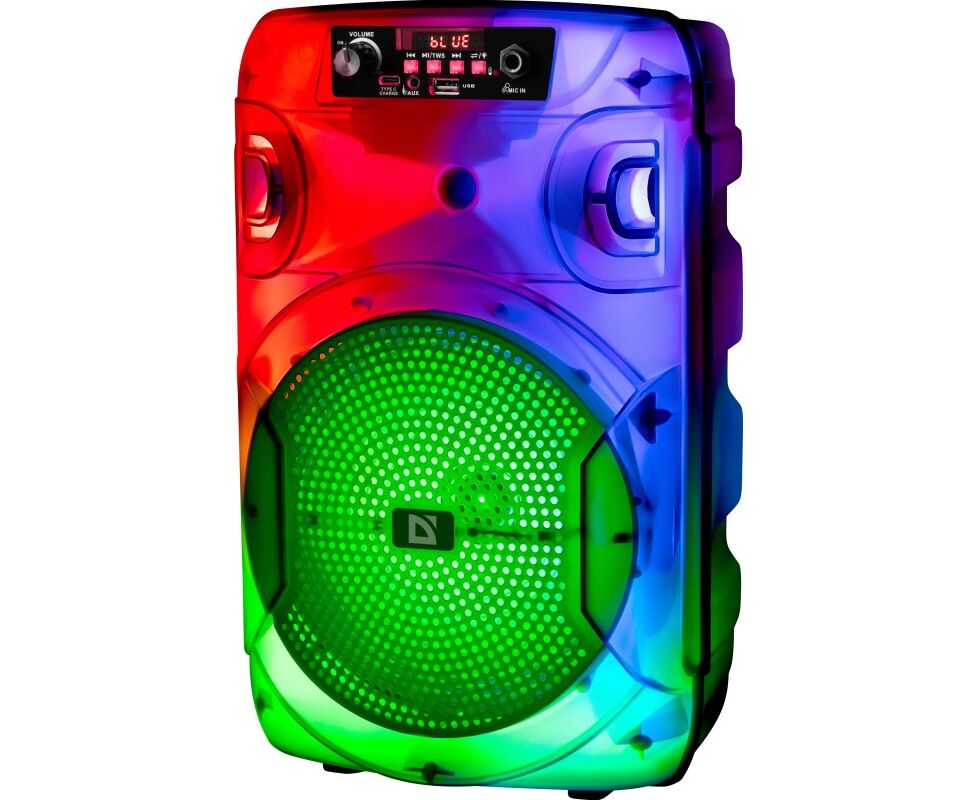Портативная колонка DEFENDER Boomer 12 15 Вт, Light/BT/FM/USB/LED/AUX (65412)