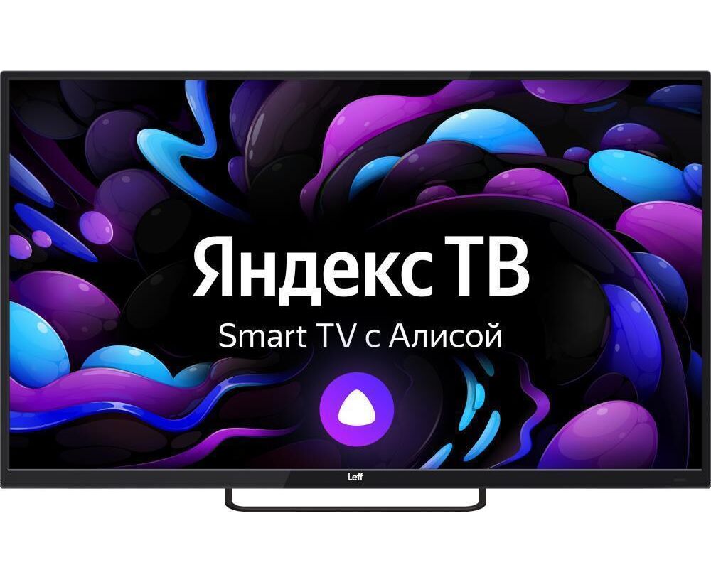 55" Телевизор LEFF 55 U540 S черный 3840x2160, Ultra HD, 50 Гц, WIFI, SMART TV, Яндекс ТВ