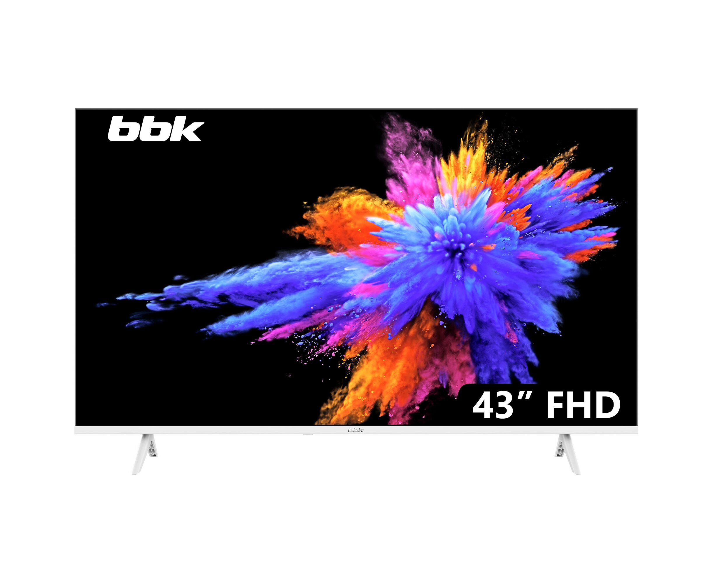 43" Телевизор BBK 43 LEM-1054/FTS2 C белый 1920x1080, Full HD, 60 Гц