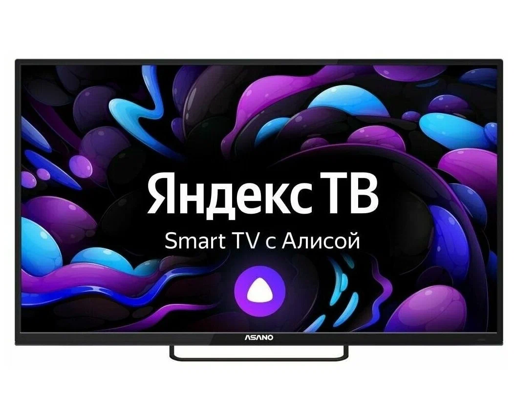 43" Телевизор ASANO 43 LU8120 T черный 3840x2160, 4 K Ultra HD, 60 Гц, Wi-Fi, Smart TV, Яндекс ТВ