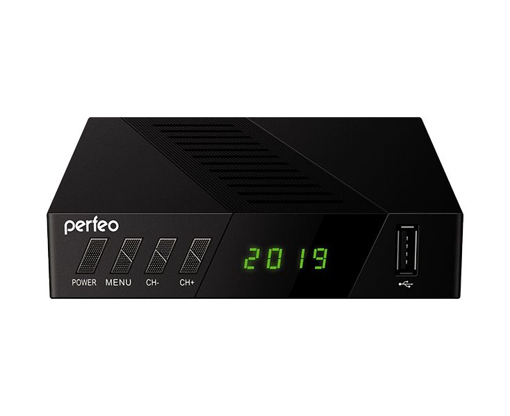Ресивер DVB-T2 Perfeo "STREAM-2" PF_A4488 черный DVB-T, DVB-T2, IPTV через Wi-Fi адаптер (адаптер в комплект не входит)