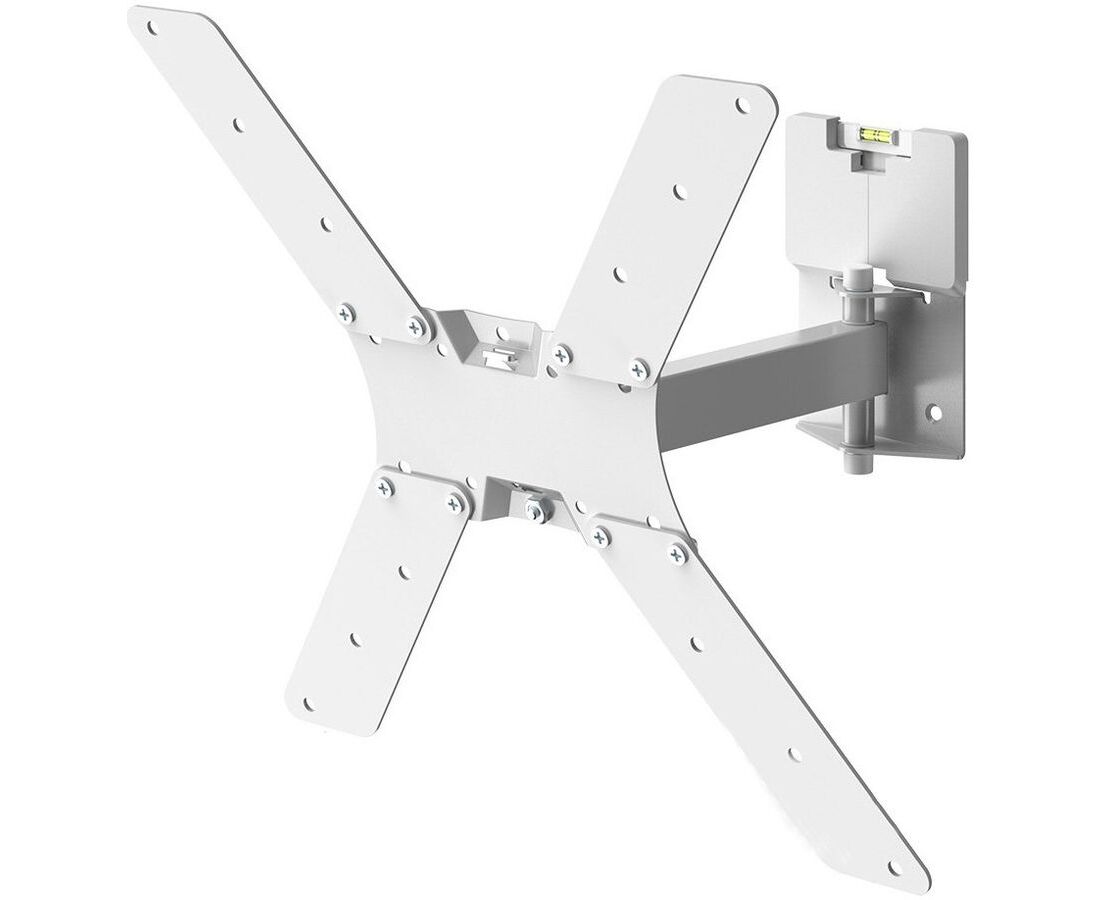 Кронштейн для телевизора Holder LCD-5520-B белый 32"-55" до 45кг поворотно-выдвижной и наклонный