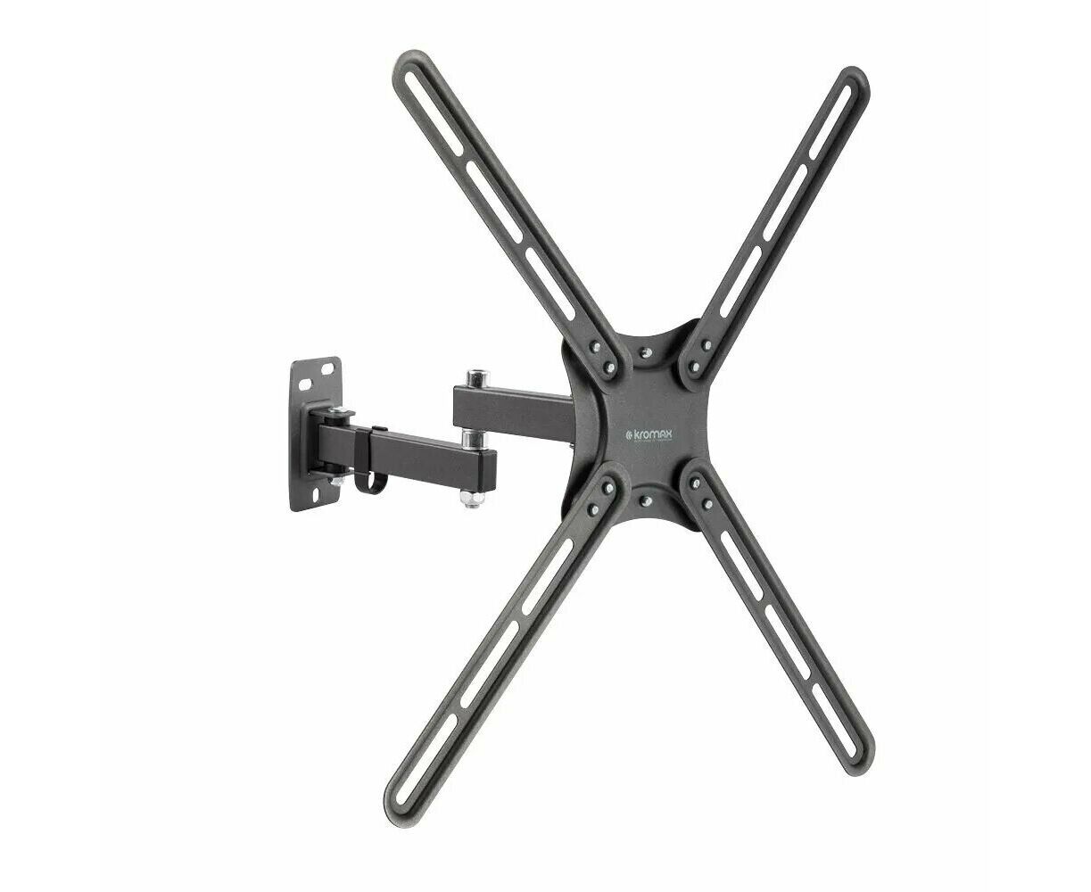 Кронштейн Kromax CORBEL-7 black, 8 шт/уп. Кр. стал. наст. для TV 22"-65", max 30 кг, 5 ст св., нак. +5°-12°,