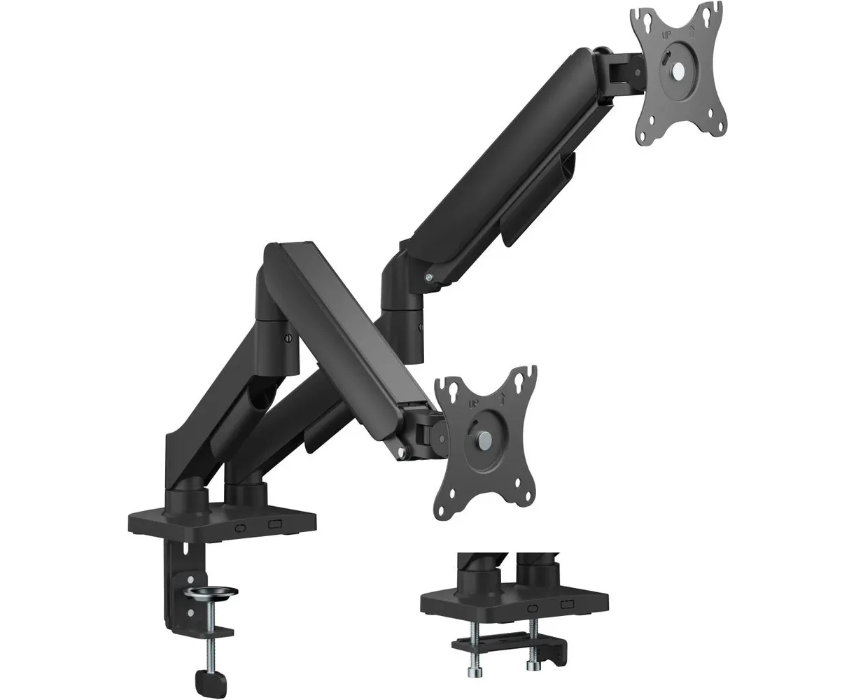 Кронштейн для мониторов Ultramounts UM740 черный 17"-32" макс.9кг крепление к столешнице поворот и наклон