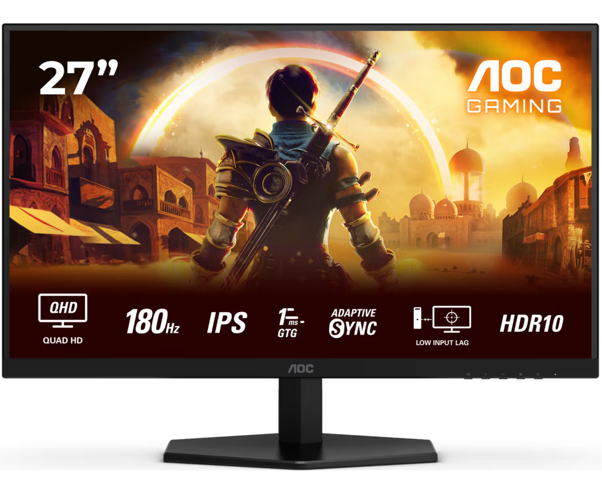 Монитор AOC Q27 G42 XE черный IPS LED 1ms 16:9 HDMI M/M матовая 300cd 178гр/178гр 2560x1440 180 Hz Free Sync DP Quad 2 K (1440p) 3.88кг