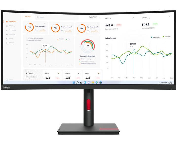 Монитор Lenovo Think Vision T34w-30 (63 D4 GAT1 EU)