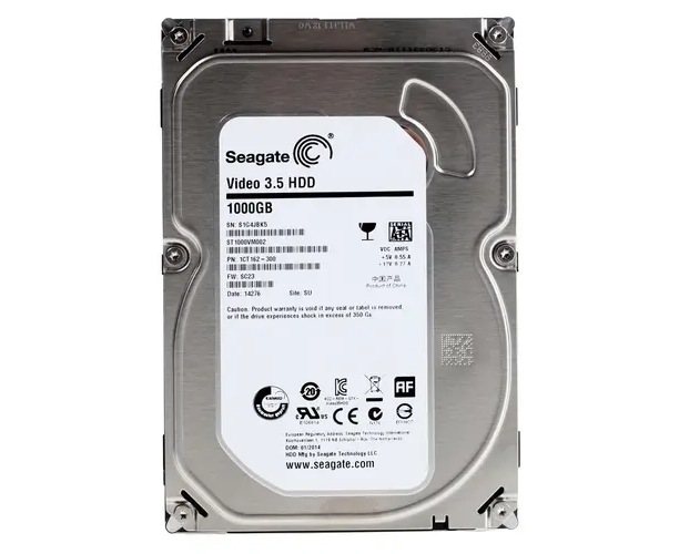 HDD 3.5" 1.0 TB 5900rpm SATA2 64 MB Seagate Video (ST1000 VM002) 24/7, тихий, для медиацентров и AV-серверов