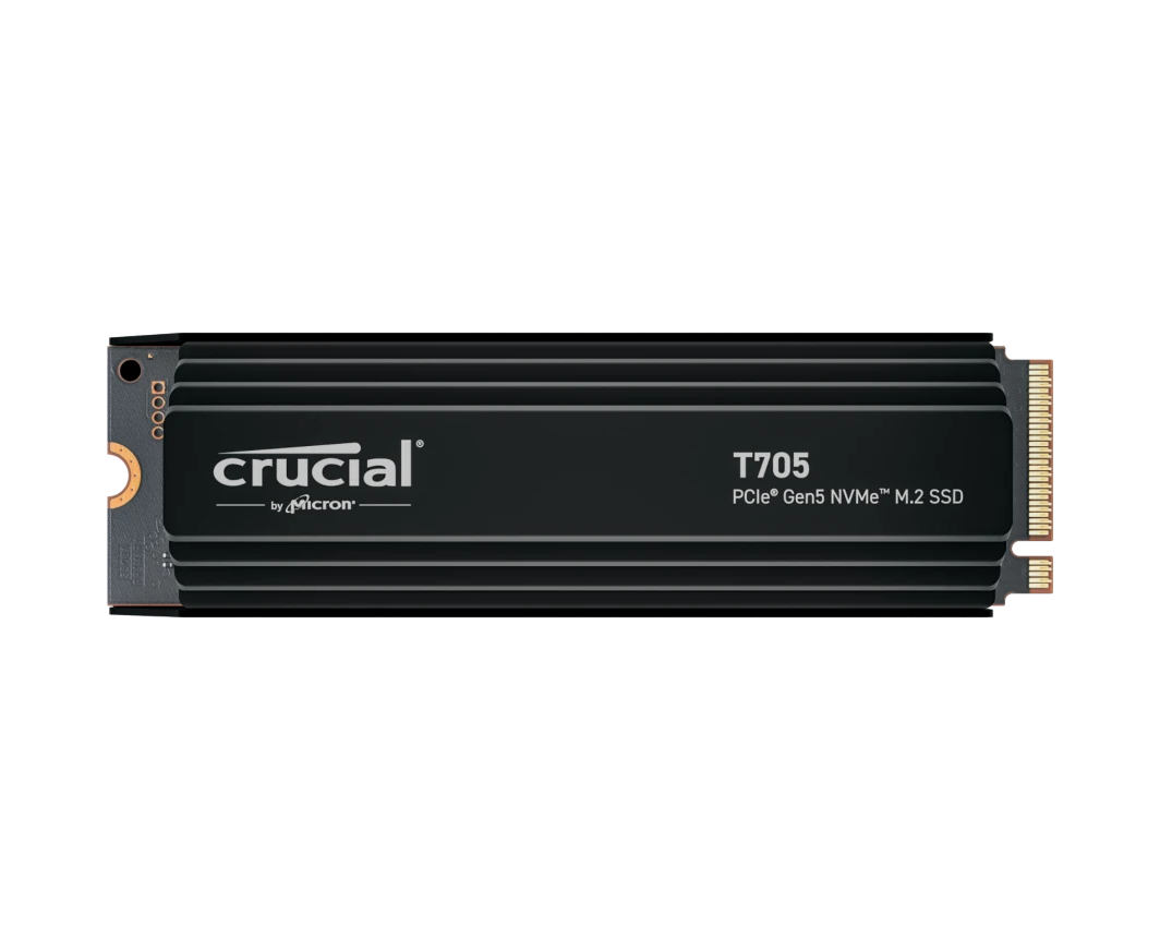 SSD Crucial T705 (CT2000 T705 SSD5) 2 TB PC Ie Gen5 NV Me M.2 with heatsink