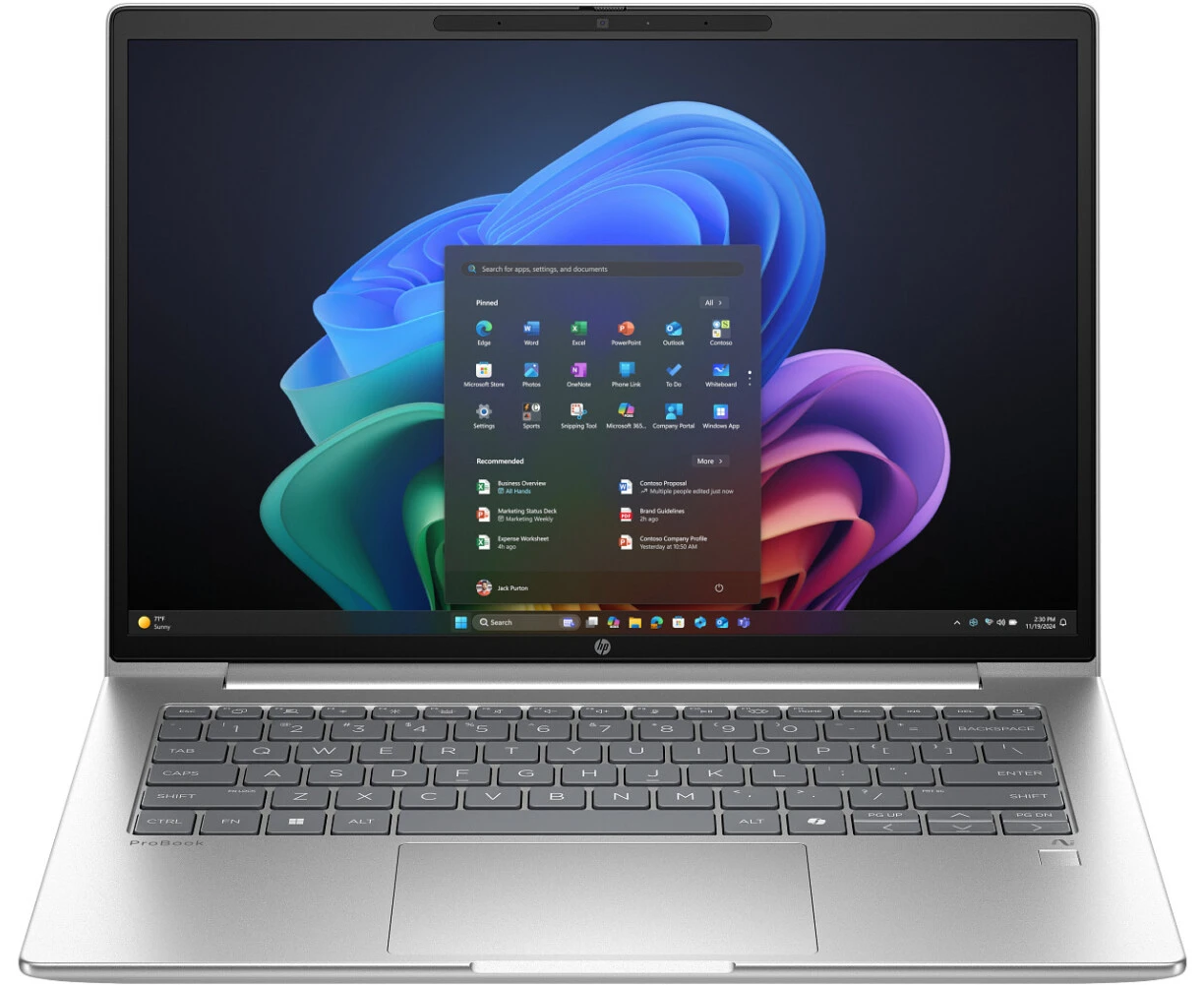 Ноутбук HP Pro Book 4 G1q (B39 XGAT) Snapdragon X X1-26-100 16 Gb SSD512 Gb Intel Iris Xe graphics 14" FHD (1920x1080) Wind 11 Pro silver Wi Fi BT Cam