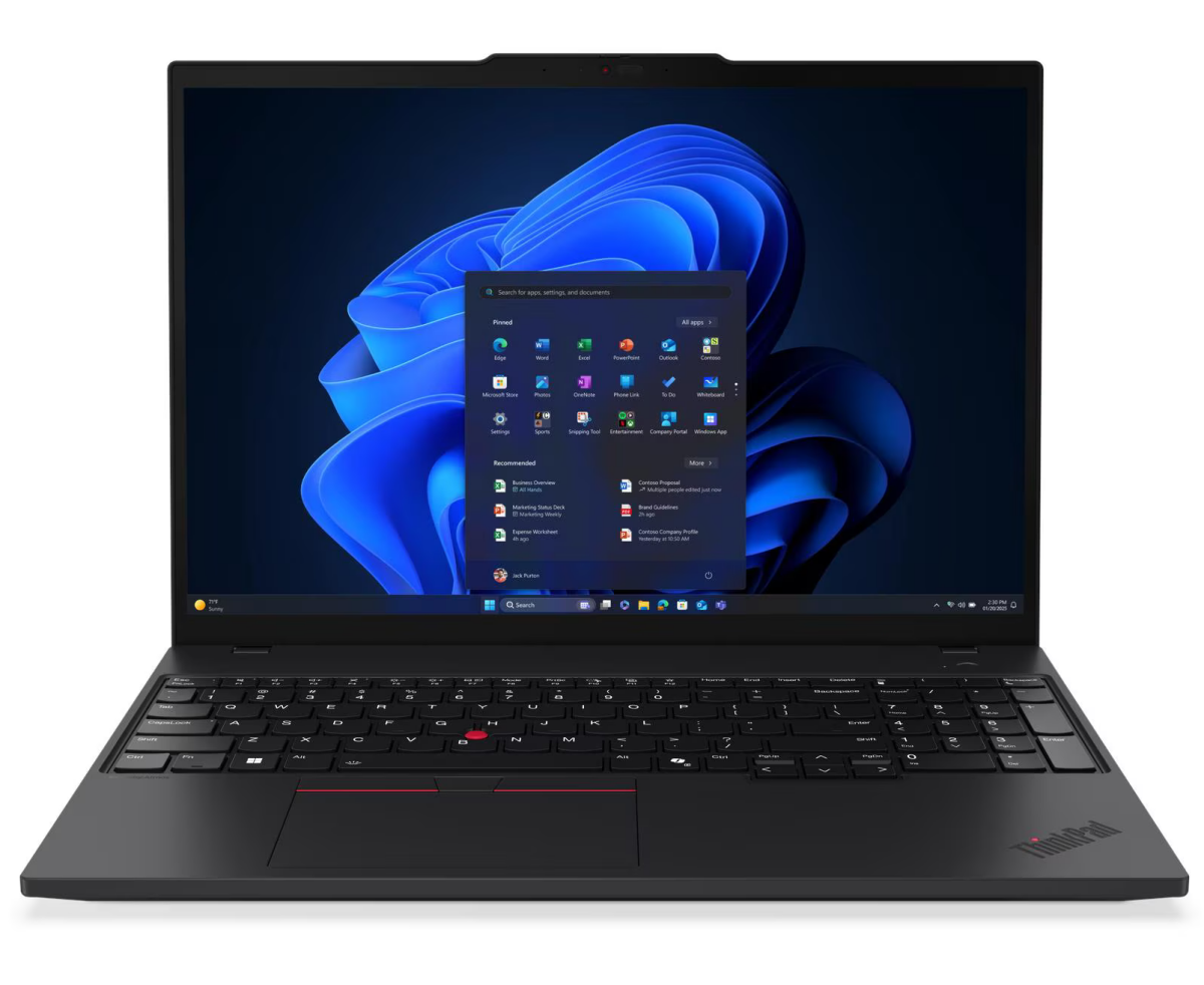 Ноутбук Lenovo Think Pad T16 G4 (21 QE0065 FW) 16", IPS, Intel Core Ultra 5 225 U 1.3 ГГц, 12-ядерный, 32 ГБ DDR5, 1 ТБ SSD, Intel Graphics, без ОС, черный