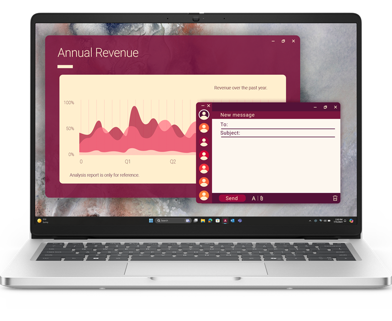 Ноутбук DELL 14 Pro (Pro14-5655) Core Ultra 5 235 U 14,0" FHD+ (1920x1200) IPS, AG, 300 nit, 16 GB DDR5 (1x16 GB) 512 GB SSD Intel Arc graphics, Backlit