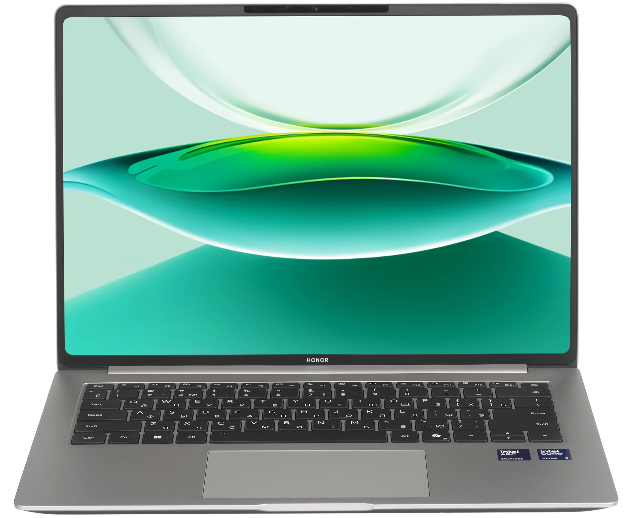Ноутбук Honor Magic Book Pro 14 FMB-P (5301 ANXE) 14.6", 2025, OLED, Core Ultra 9 285 H 2.9 ГГц, 16 ядер, 32 ГБ LPDDR5x, 1 ТБ SSD, Arc 140 T, W11 H серый