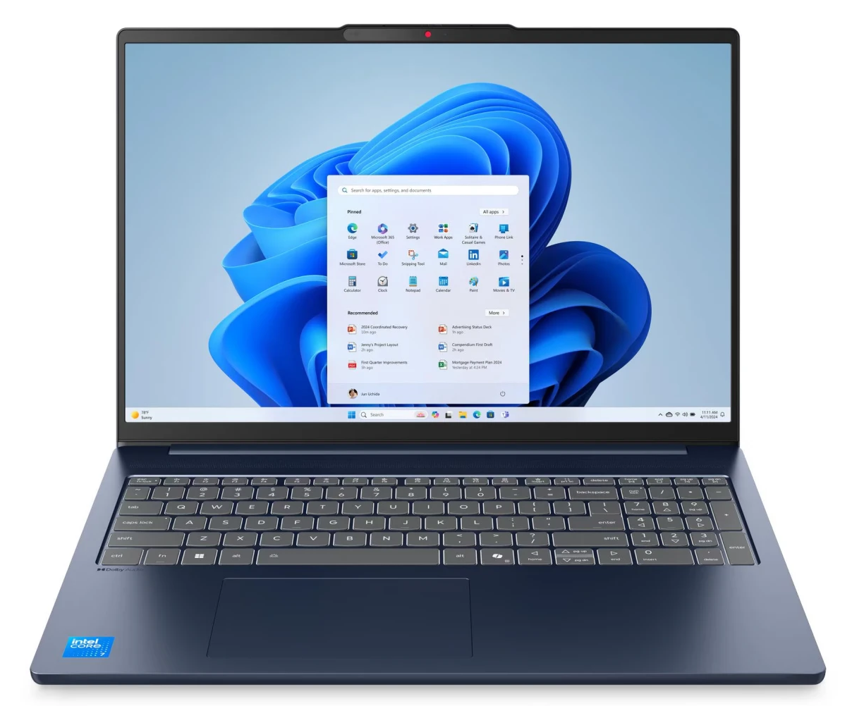 Ноутбук Lenovo Idea Pad Slim 5 16 IRH10 R (83 J1002 KUS) 16" WUXGA 1920x1200/Intel Core 7 240 H/16 Gb/1 Tb SSD/Integrated Intel Graphics/W11 H/синий/1.85 кг