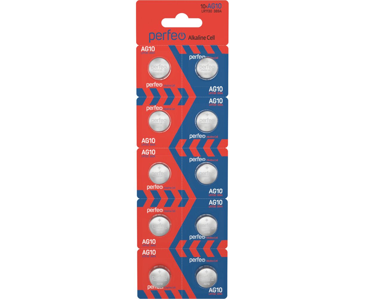 Батарейка Perfeo AG10 LR1130/10 BL Alkaline Cell