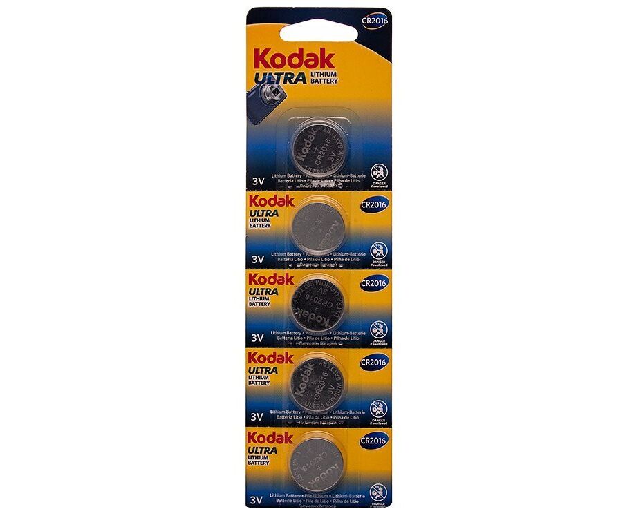 Элемент литиевый Kodak CR2016 (5-BL) (60/360) .. (77181)
