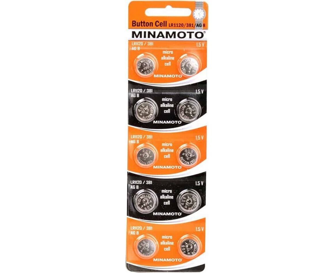 Батарейка MINAMOTO AG8 LR1120/10 BL