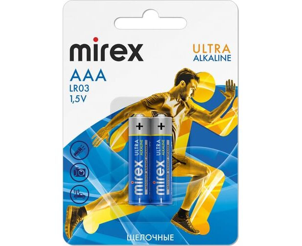Батарейка AAA Mirex LR03-2 BL Ultra Alkaline (23702-LR03-E2)