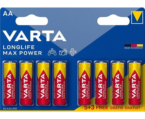 Батарея Varta Longlife Max Power (04706101428) AA (LR6), 1.5 V, 8 шт.