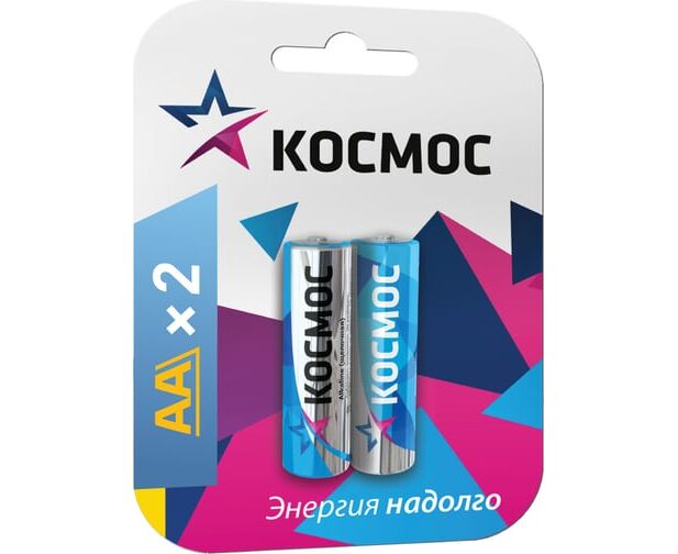 Батарейка AA Космос LR06-2 BL (KOCLR62 BL) 1.5 B, (2/24/288)