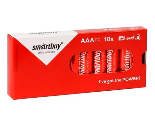 Батарейка AAA Smart Buy LR03-10 Box (SBBA-3 A10 BX) 1.5 B, (10/100/800)