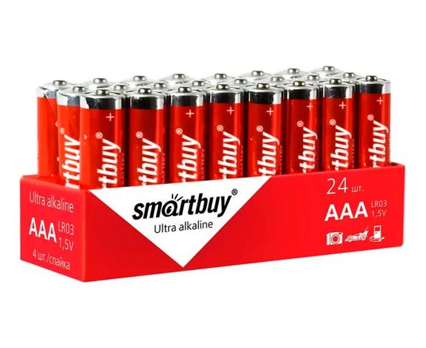 Батарейка AAA Smart Buy LR03-24 Box (SBBA-3 A24 S) 1.5 B, (24/480/19200)