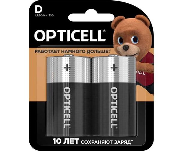 Батарейка OPTICELL Basic LR20 BL2 (6051005) (2/20)