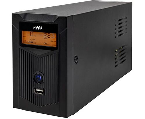 Линейно-интерактивный HIPER Neo LT-1000 US 1000 VA/500 W Розетки 2 CEE АКБ Li Fe PO4, 77 Втч Дисплей, USB зарядка