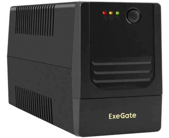 ИБП Exe Gate Power NB-1000.LED.AVR.2 SH.USB (EX299493 RUS) 1000 VA/650 W, LED, AVR, 2*Schuko, USB, батарея 12 V 9 Ah, Black