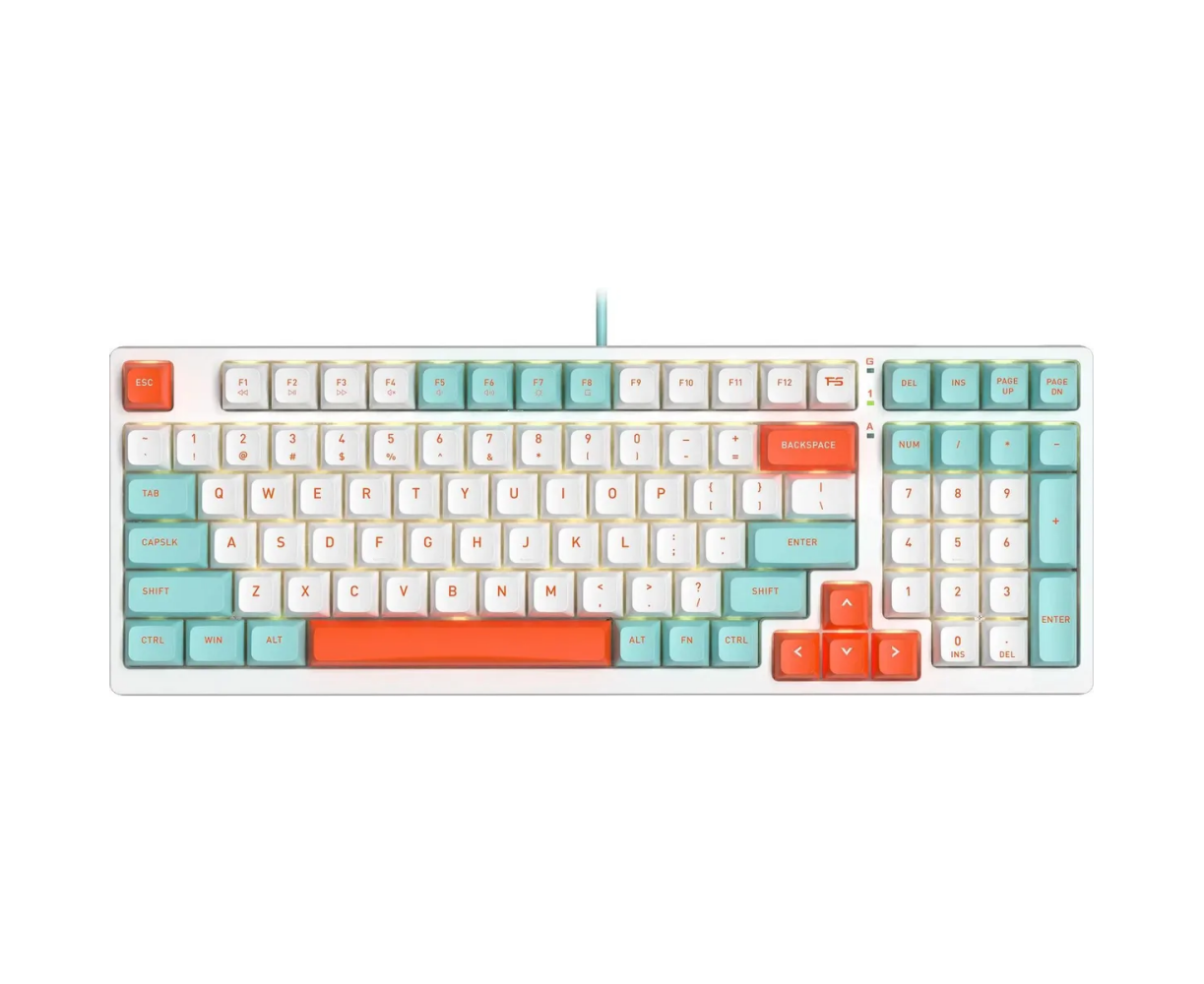 Клавиатура A4 Tech Fstyler FS300 механическая черный/серый USB for gamer LED (FS300 PANDA ROCK)