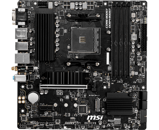 MB s AM4 MSI B550 M PRO-VDH WIFI, AMD B550, 4x DDR4-3200, 1x PCI-Ex16x, 2x PCI-Ex1x, D-SUB+HDMI+DP, 4x SATA3(RAID 0/1/10), 2x M.2, 8 Ch Audio, G Lan, Wi Fi