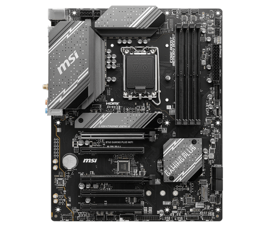 MB s1700 MSI B760 GAMING PLUS WIFI B760, 4*DDR5, 5*PCI Ex16, 2*M.2, 2*Type C, 2*USB3.2 Gen2, 2*USB3.2 Gen1, 8*USB2.0, 4*SATA3.0, 2.5 G, DP, HDMI, ATX, RTL
