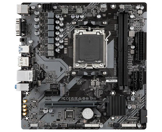 MB s AM5 Gigabyte B650 M S2 H, AMD B650, 2x DDR5-5200 МГц, 1x PCI-Ex16, 1x M.2, Micro-ATX
