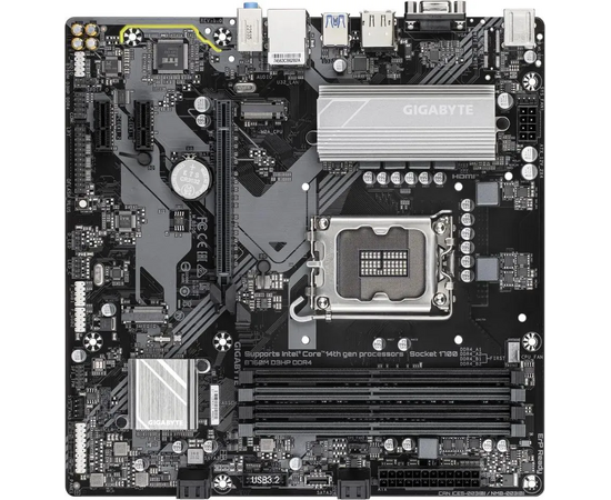 MB s1700 Gigabyte B760 M D3 HP DDR4, Intel®B760, 4x DDR4-3200, D-SUB+HDMI+DP, 1x PCI-Ex16, 2x PCI-Ex1, 4x SATA3(RAID 0/1/5/10), 2x M.2, 8 Ch Audio, G Lan, (2+4)x USB2.0, (3+2)x USB3.2, (0+1)x USB3....