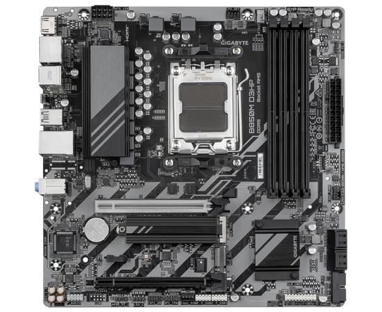 MB s AM5 Gigabyte B850 M D3 HP, AMD B850, 4x DDR5-5200 МГц, 2x PCI-Ex16, 2x M.2, Micro-ATX