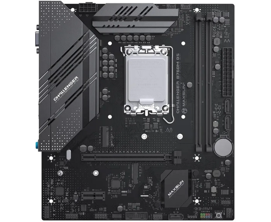 MB s1700 Maxsun MS-Challenger B760 M D5 Wifi (6940709660386), 2*DDR5, 1*PCI Ex16, 1*PCI Ex1, 2*M.2, 6*USB3.2 Gen1, 4*USB2.0, 3*SATA3.0, 1 G, VGA, HDMI, M-ATX, RTL