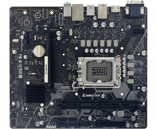 MB s1700 BIOSTAR H610 MH D5 Intel H610, 2x DDR5-5600 МГц, 1x PCI-Ex16, 1x M.2, Micro-ATX