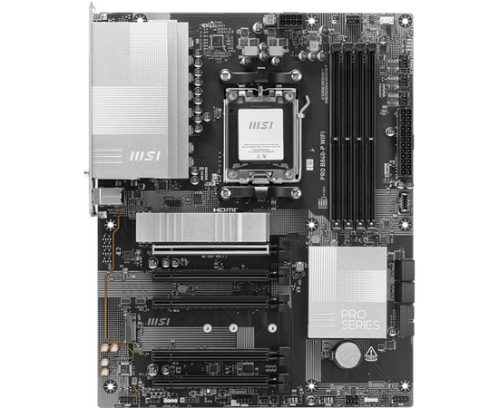 MB s AM5 MSI Pro B840-P Wifi, 4*DDR5, 5*PCI Ex16, 2*M.2, 2*Type C, 1*USB3.2 Gen2, 4*USB3.2 Gen1, 8*USB2.0, 4*SATA3.0, 2.5 G, HDMI, ATX, RTL