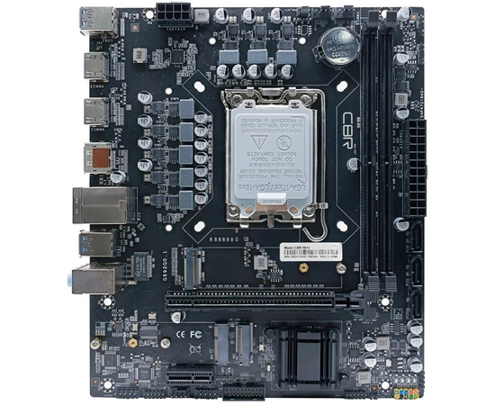 Материнская плата CBR H610 (MB-ARH610-BLK) H610, 1700, 2*DDR4, m ATX, DP+2*HDMI, 1*PCI Ex16,1*PCI Ex1,2*M.2(NVME,SATA), 3*SATA3, 4*USB 2.0 + 2*USB3.0
