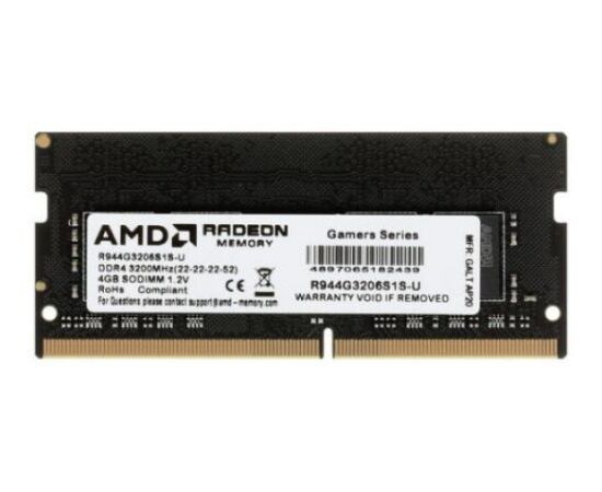 ОЗУ AMD DDR4 4 GB 3200 Mhz So-DIMM 1.2 V Retail R944 G3206 S1 S-U