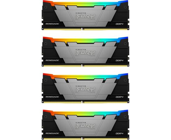 ОЗУ Kingston Fury Renegade RGB KF436 C18 RB2 AK4/128 128 GB 3600 MT/s DDR4 CL18 DIMM (Kit of 4)