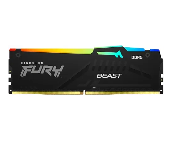 ОЗУ Kingston Fury Beast RGB XMP KF552 C40 BBA-32 32 GB DDR5 5200 DIMM Non-ECC, CL40, 1.25 V