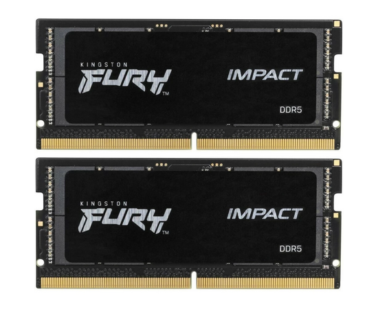 ОЗУ Kingston Fury Impact (KF564 S38 IBK2-32) SO-DIMM DDR 5 DIMM 32 Gb PC44800, 5600 Mhz, CL38 (Kit of 2) (retail)