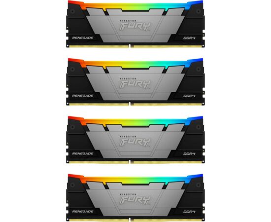 ОЗУ Kingston Fury Renegade RGB KF432 C16 RB12 AK4/64 64 GB3200 MT/s DDR4 CL16 DIMM (Kit of4)1 Gx8